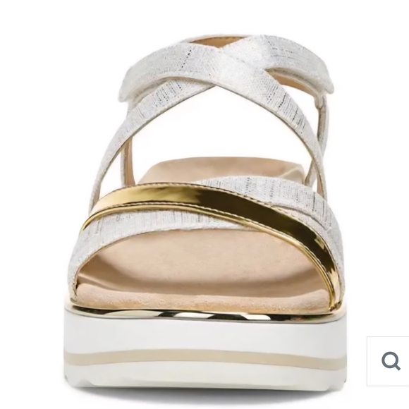 VIONIC Size 6.5 Women's Gold and Cream Sandal - Picture 3 of 7